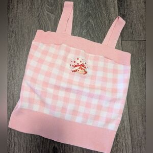 Strawberry Shortcake women’s Sweater tank Top Shirt SM Small Med NWOT Hot Topic